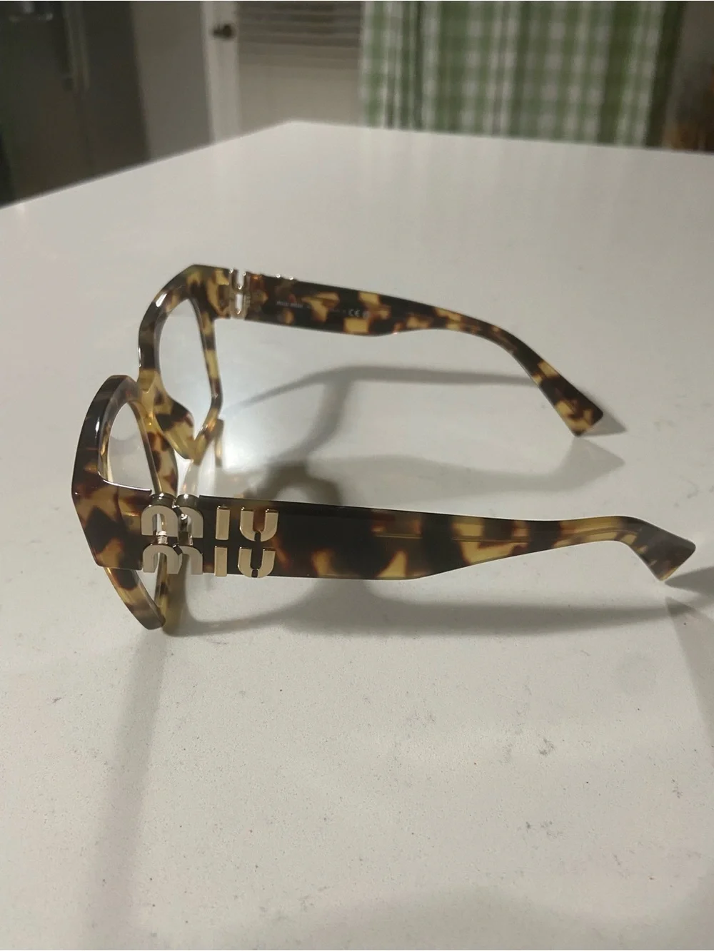 Miu Miu Tortoiseshell Square Optical Glasses - Brown New without tags
